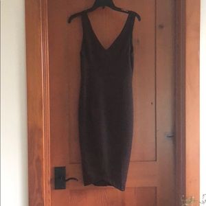 ASTR size S maroon and black striped Midi Dress